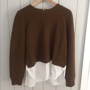 J. Crew Lambswool Shirttail Sweater